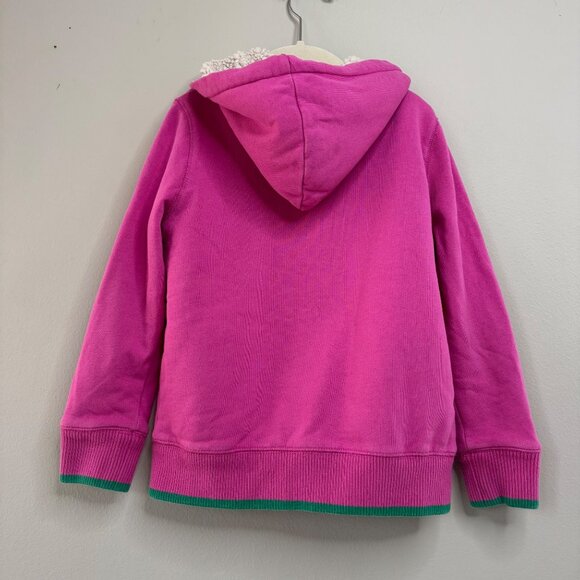 MINI BODEN Cozy Apple Hoodie Girls 7-8 128cm Warm Faux Shearling Lined Jacket - Picture 2 of 7